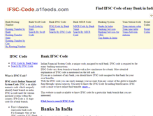 Tablet Screenshot of ifsc-code.a1feeds.com